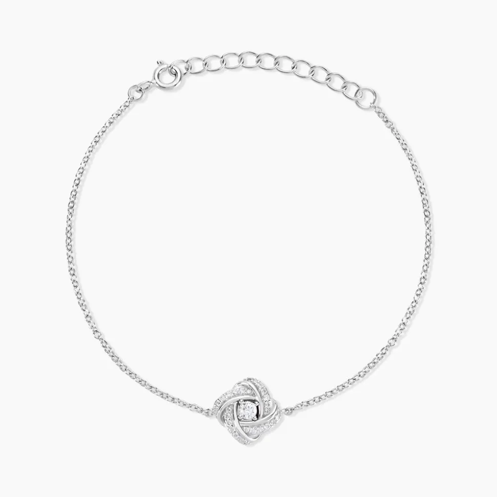 Bracelet Anasthase Argent Blanc Oxyde De Zirconium