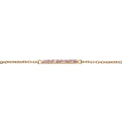 Bracelet Andrew Argent Rose Oxyde De Zirconium Rose