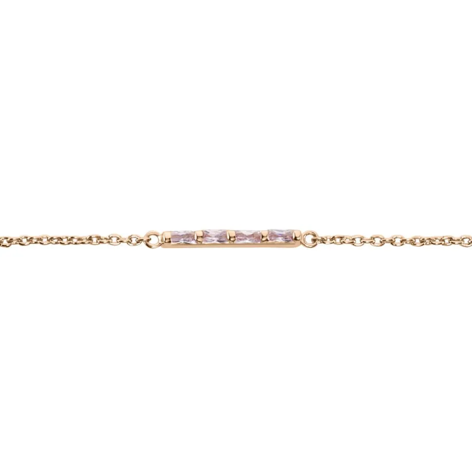 Bracelet Andrew Argent Rose Oxyde De Zirconium Rose