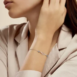 Bracelet Angelika Argent Blanc Pierre De Synthese