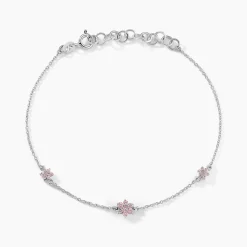 Bracelet Argent Blanc Blossom Bash Oxyde De Zirconium