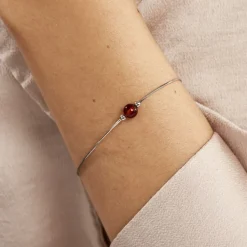 Bracelet Argent Blanc Katoucha Ambre|Marc Orian New