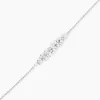 Bracelet Argent Blanc Precieux Flocon Oxyde De Zirconium