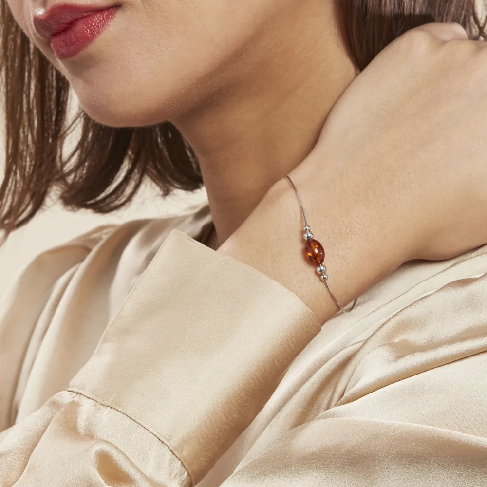 Bracelet Argent Blanc Safaa Ambre|Marc Orian Online