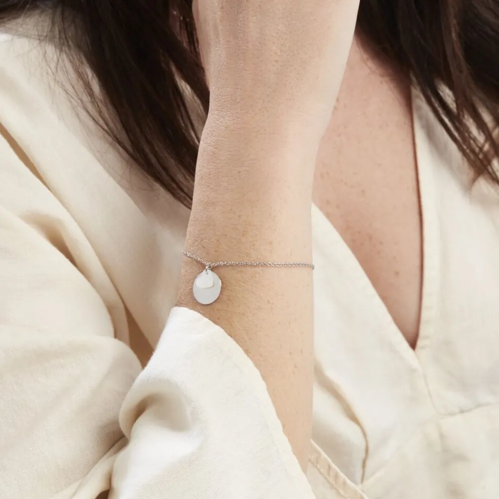 Bracelet Argent Blanc Tana Nacre|Marc Orian