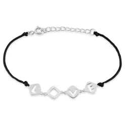 Bracelet Argent Dustin Cordon Pastilles Oxyde|Marc Orian Clearance