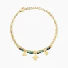 Bracelet Athena Acier Doré Jaspe Africain