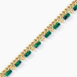 Bracelet Athena Acier Doré Malachite|Marc Orian Clearance