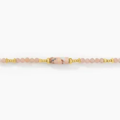 Bracelet Athena Acier Jaune Pierre De Synthese Turquoise