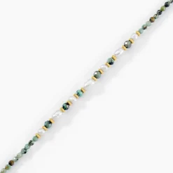 Bracelet Athena Acier Jaune Turquoise