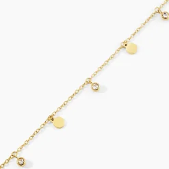 Bracelet Aurore Acier Doré Cristal