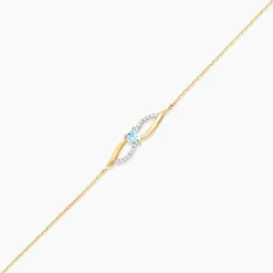 Bracelet Azubah Or Jaune Topaze Oxyde De Zirconium