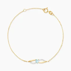 Bracelet Azubah Or Jaune Topaze Oxyde De Zirconium