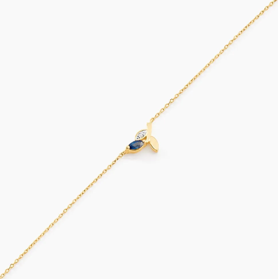 Bracelet Bendt Or Jaune Saphir Diamant