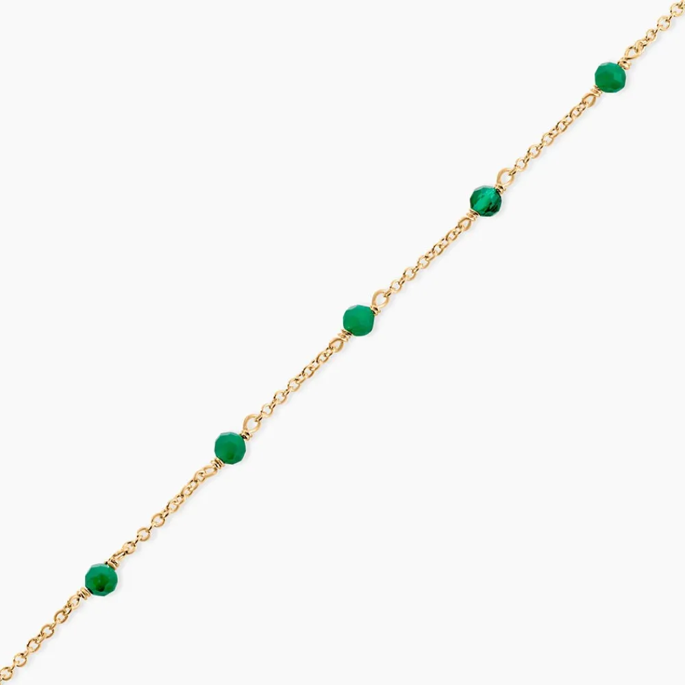 Bracelet Calliope Plaqué Or Doré Agate|Marc Orian