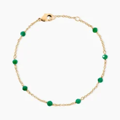 Bracelet Calliope Plaqué Or Doré Agate|Marc Orian