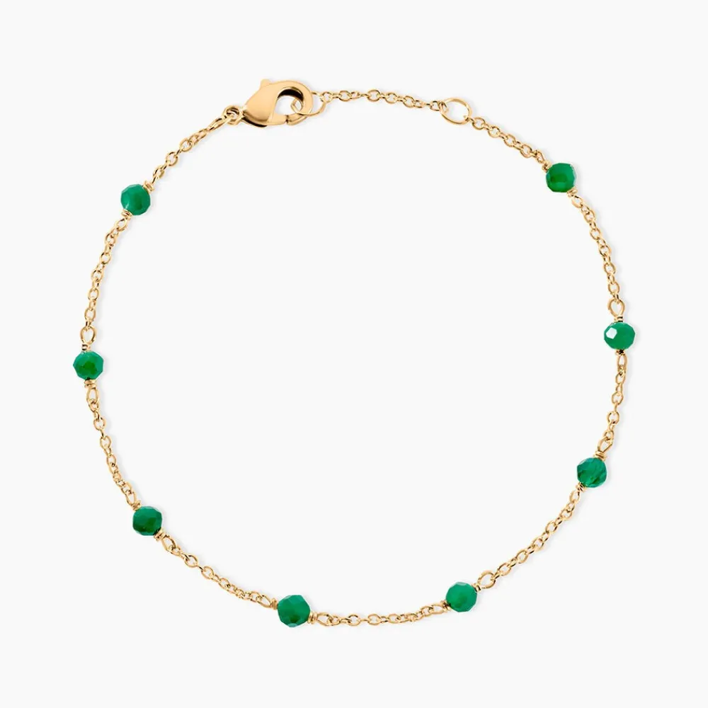 Bracelet Calliope Plaqué Or Doré Agate|Marc Orian