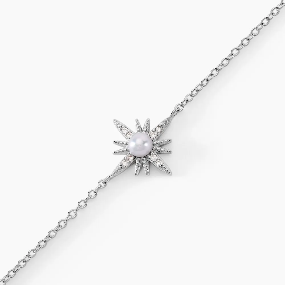 Bracelet Clementia Argent Blanc Perle De Culture Oxyde De Zirconium|Marc Orian
