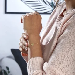 Bracelet Cobeia Croix Maille Forçat Or Jaune