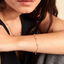 Bracelet Collie Argent Rose Oxyde De Zirconium|Marc Orian