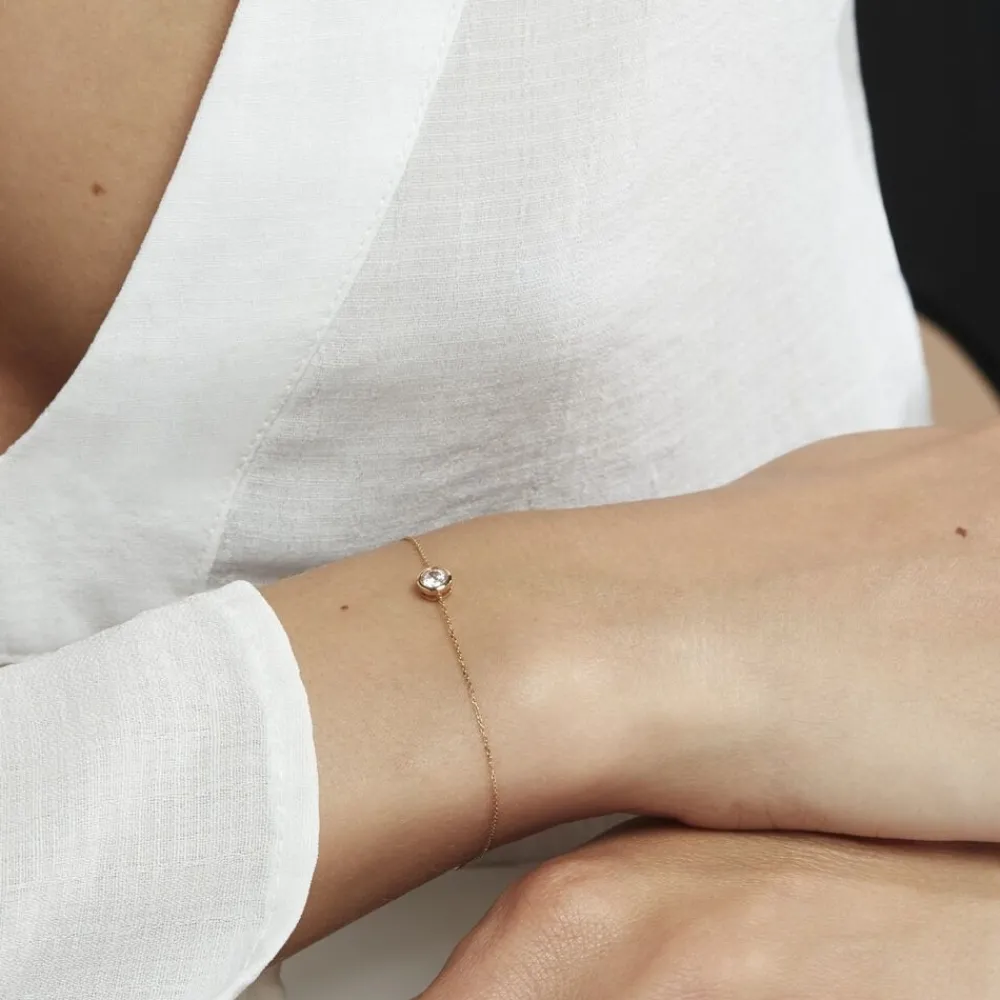 Bracelet Columbine De Zirconium Blanc|Marc Orian Online