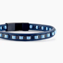Bracelet Cuir De Vache Bleu|JOURDAN Best