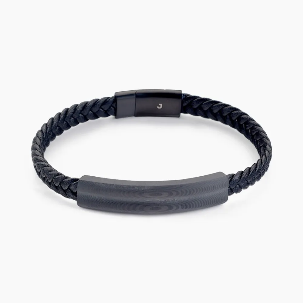 Bracelet Cuir De Vache Noir|JOURDAN New