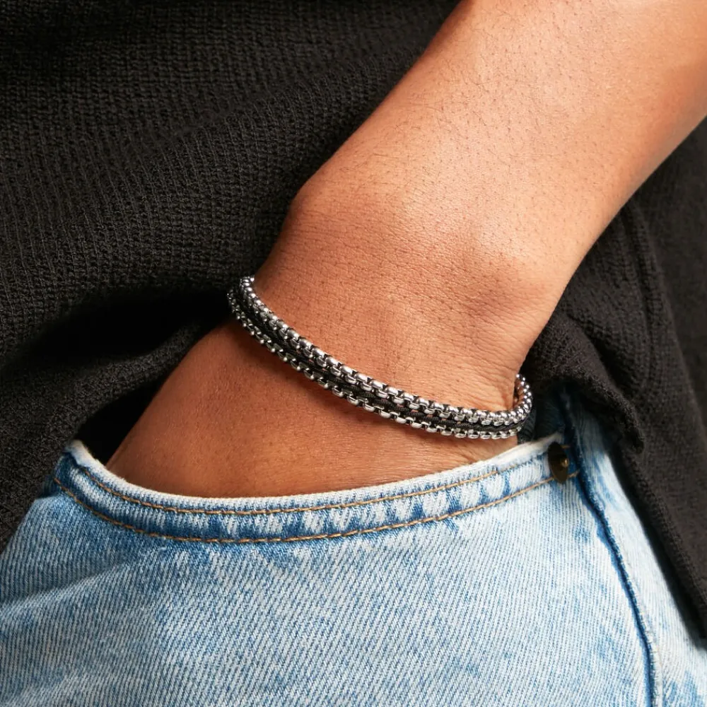 Bracelet Dilhan Acier Blanc|Marc Orian Outlet