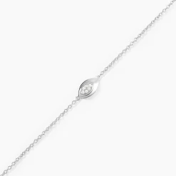 Bracelet Duchesse Argent Blanc Oxyde De Zirconium