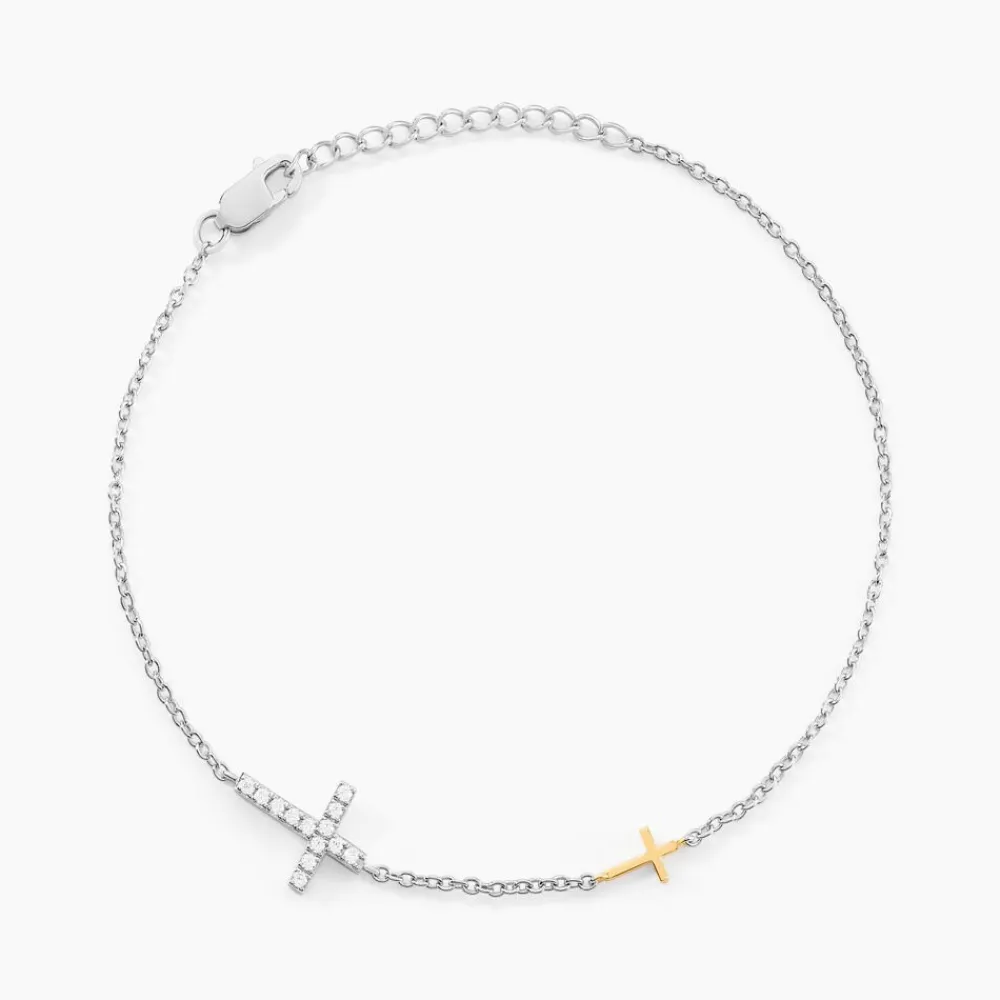 Bracelet Edline Or Jaune Argent Blanc Oxyde De Zirconium|Marc Orian Hot