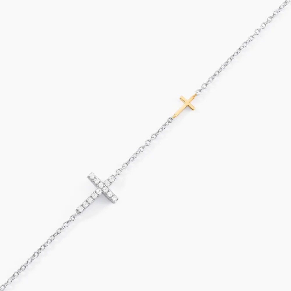 Bracelet Edline Or Jaune Argent Blanc Oxyde De Zirconium|Marc Orian Hot