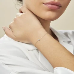 Bracelet Eirena Or Blanc Diamant