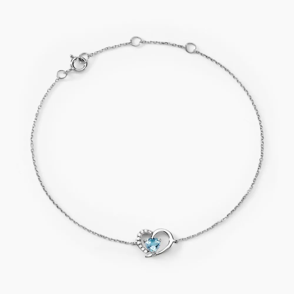 Bracelet Eliana Or Blanc Topaze Et Oxyde De Zirconium|Marc Orian Clearance