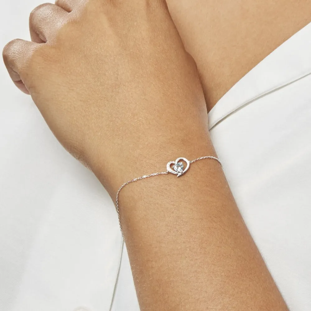 Bracelet Eliana Or Blanc Topaze Et Oxyde De Zirconium|Marc Orian Clearance