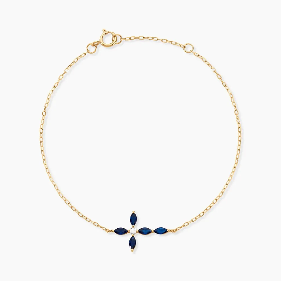 Bracelet Eser Or Jaune Oxyde De Zirconium