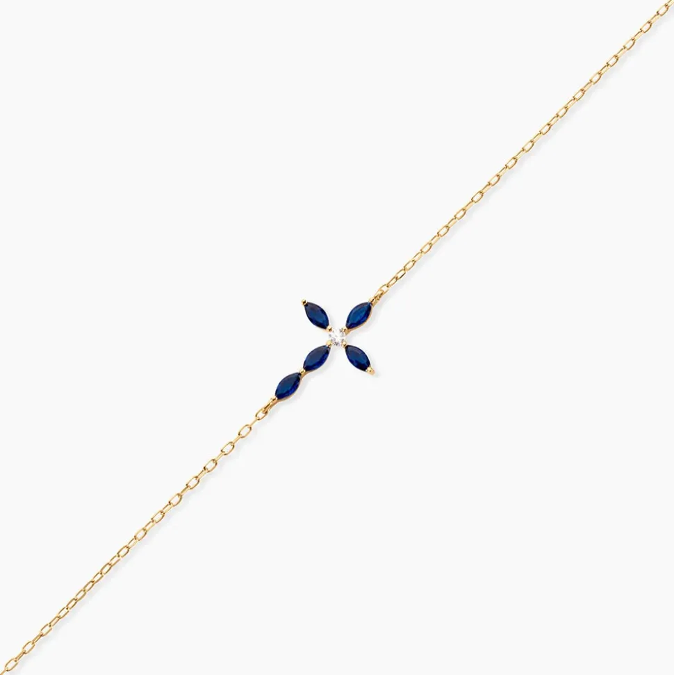 Bracelet Eser Or Jaune Oxyde De Zirconium