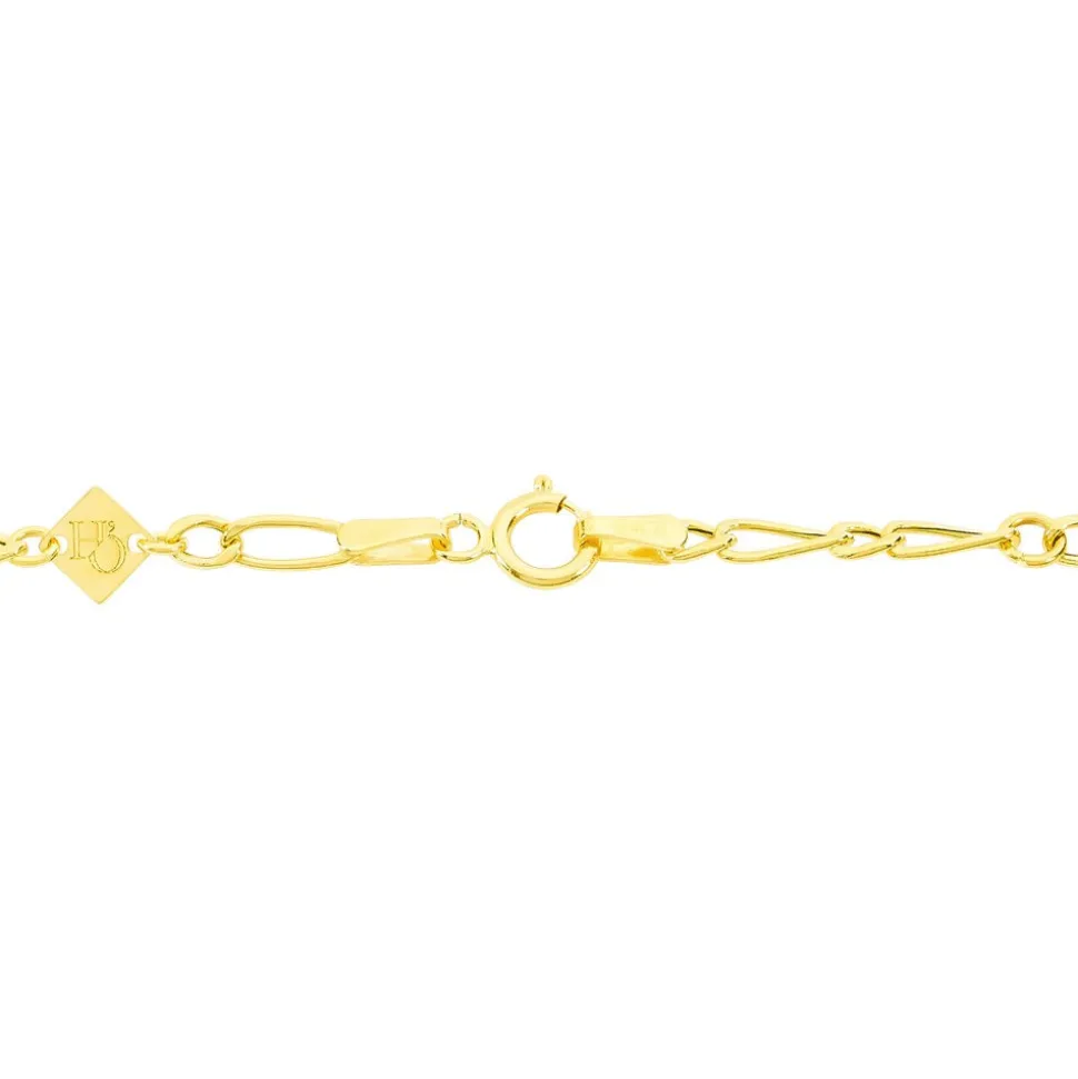 Bracelet Esma Maille Alternee 1/3 Or Jaune