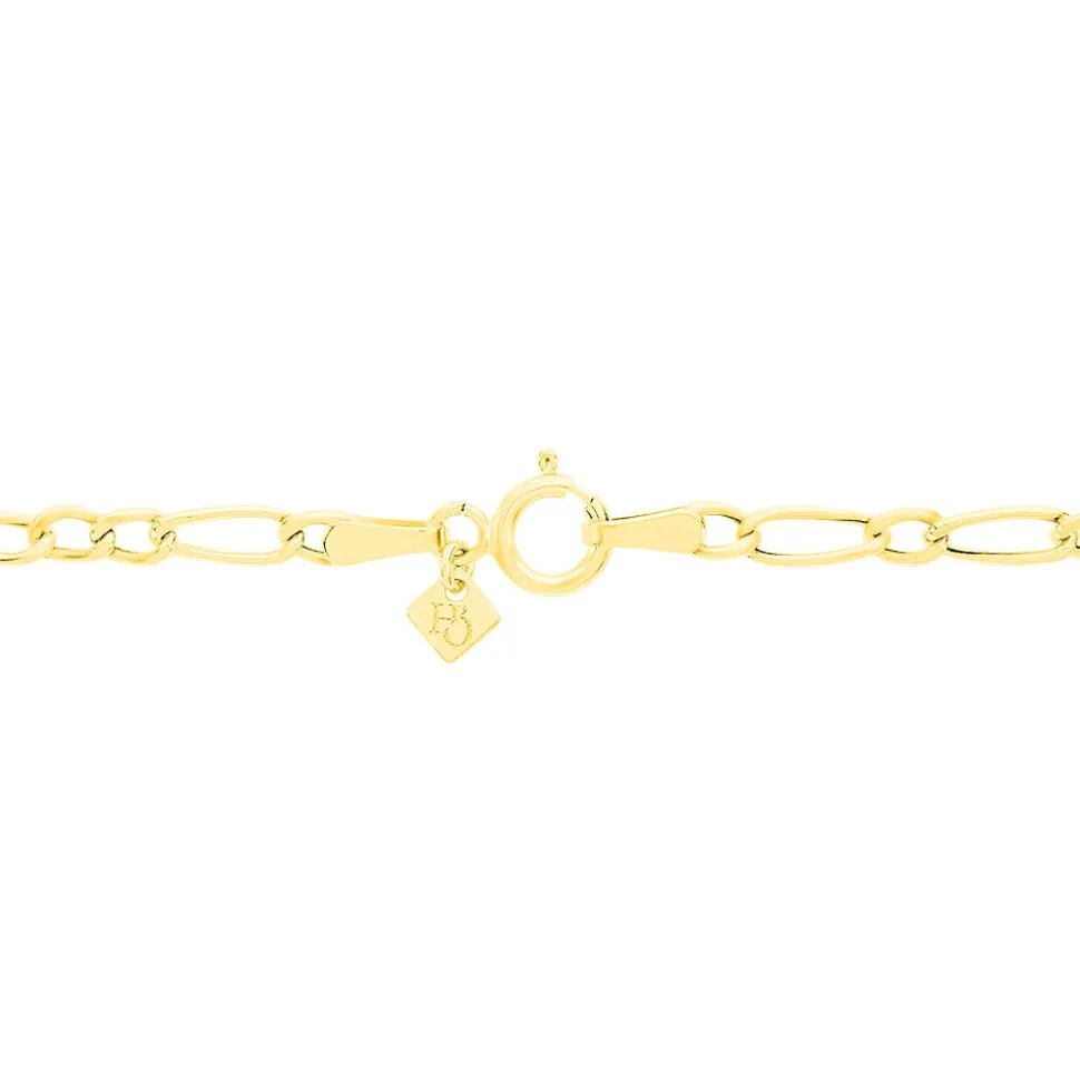 Bracelet Esma Maille Alternee 1/3 Or Jaune