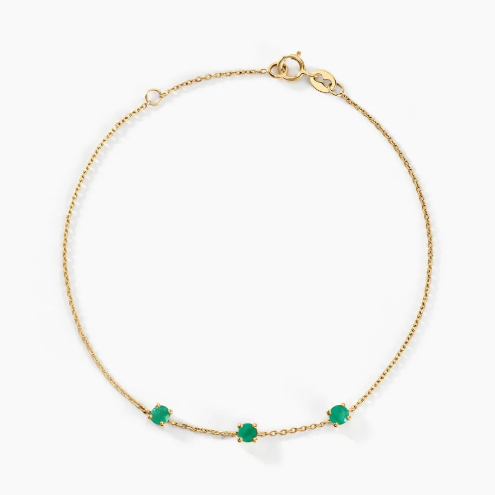 Bracelet Esmerald Rendez-vous Or Jaune Emeraude