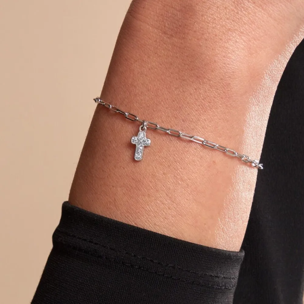 Bracelet Etincelante Argent Blanc|Marc Orian