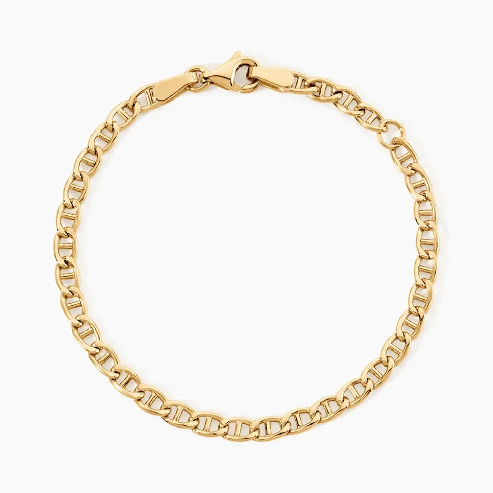 Bracelet Eunice Or Jaune Maille Marine