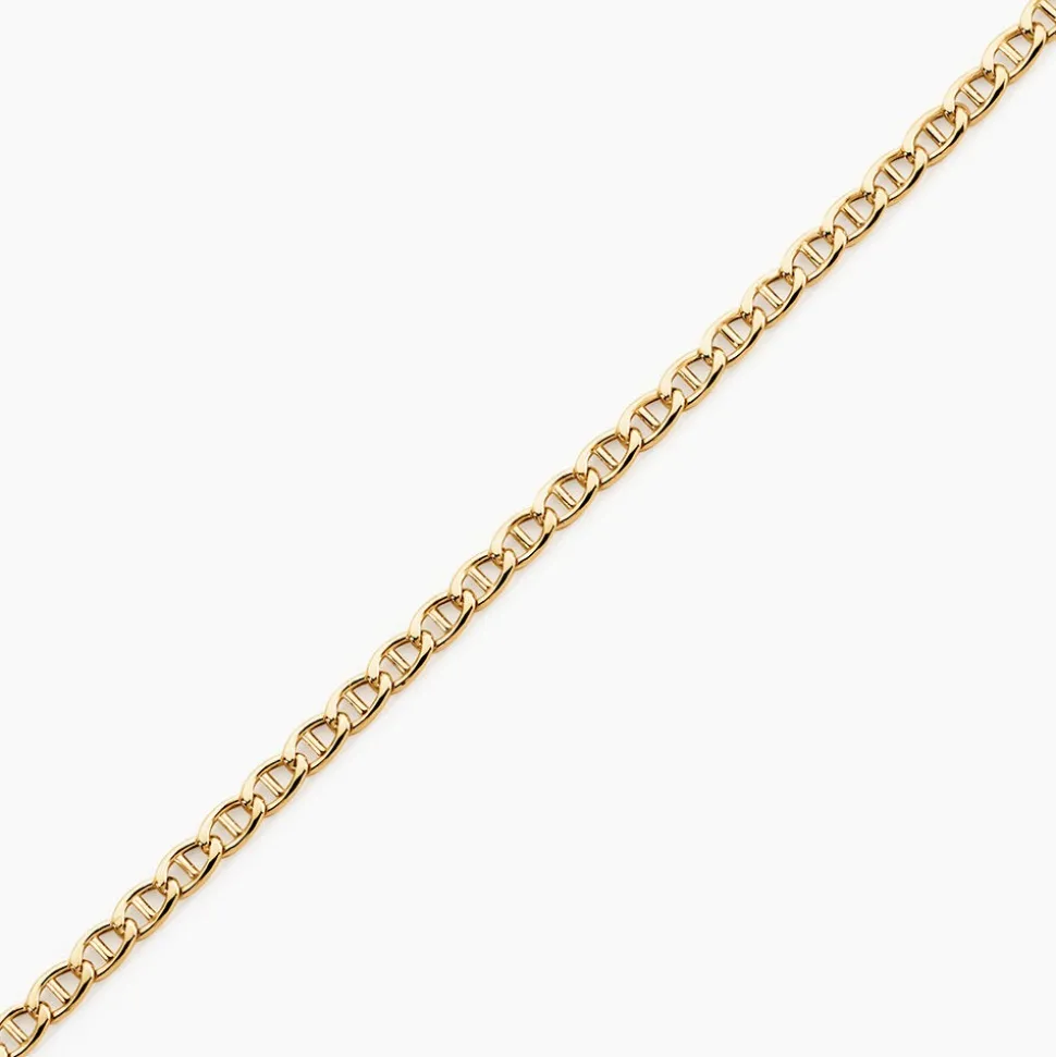 Bracelet Eunice Or Jaune Maille Marine