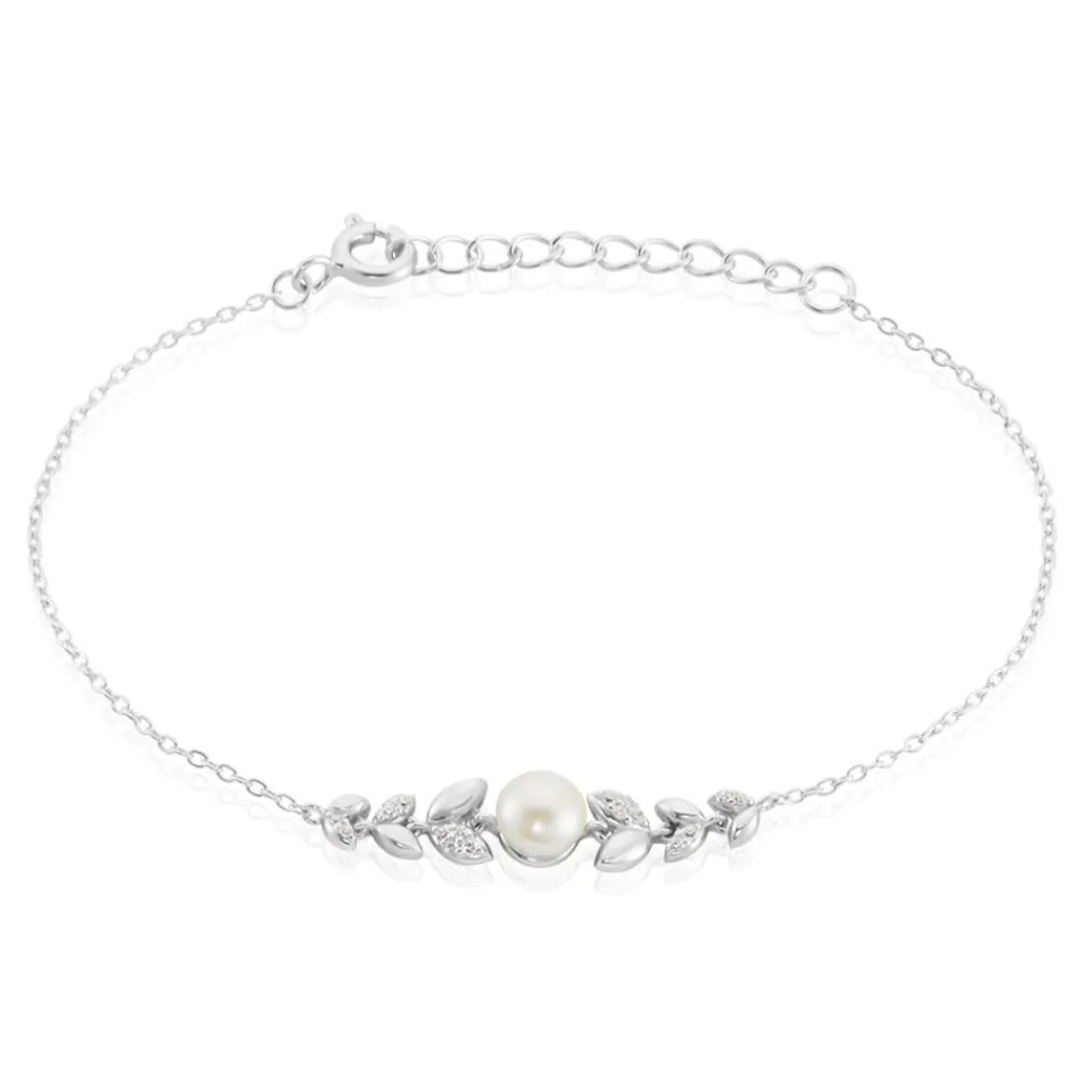 Bracelet Giambattista Argent Blanc Perle De Culture Oxyde De Zirconium|Marc Orian Clearance