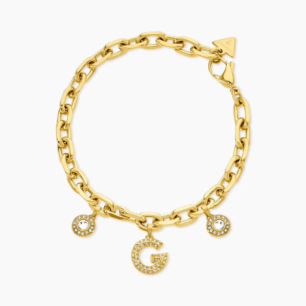 Bracelet Guess G Crystal Acier Jaune Oxyde De Zirconium|GUESS BIJOUX New