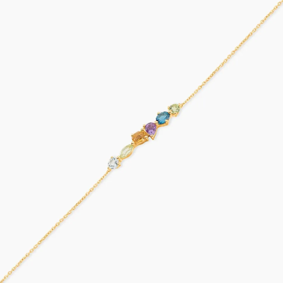 Bracelet Hortense Or Jaune Topaze Péridot