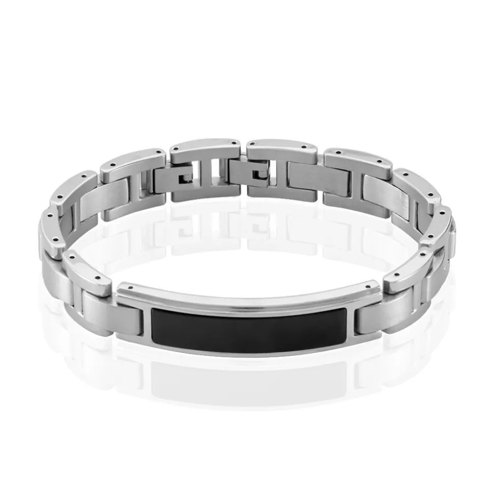 Bracelet Identité Acier Blanc Arvernus