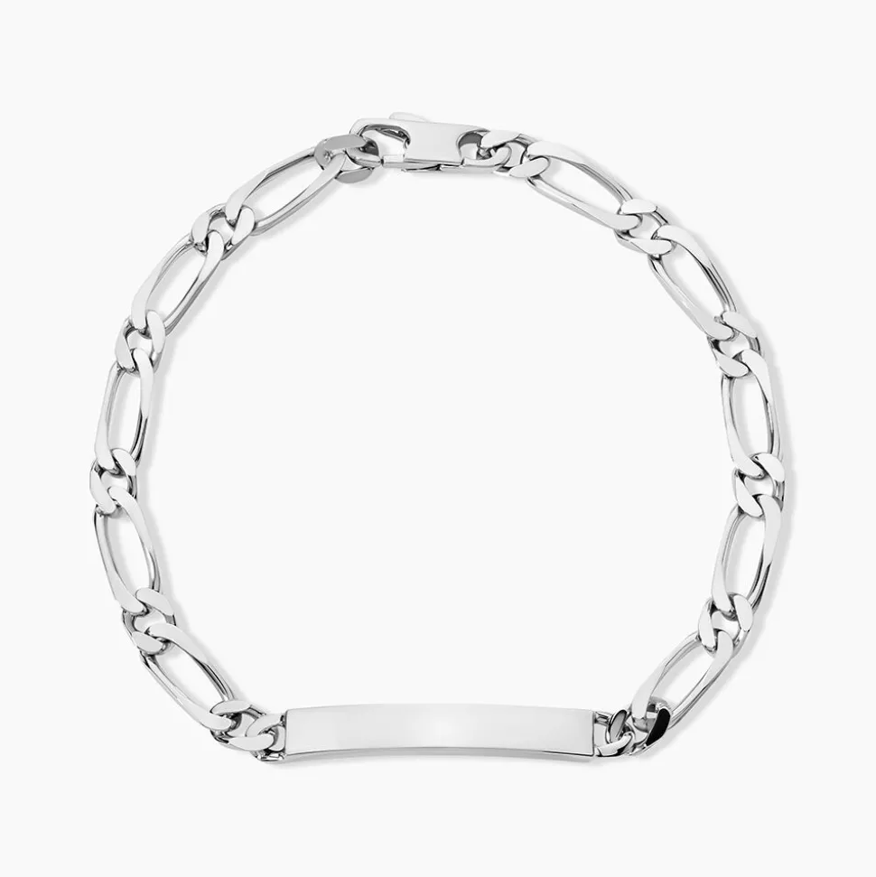 Bracelet Identité Anilo Argent Blanc