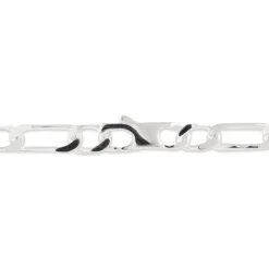 Bracelet Identité Anilo Maille Alternee 1/1 Argent Blanc