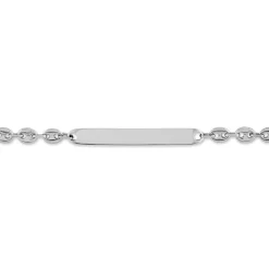 Bracelet Identité Caroline Maille Grain De Cafe Argent Blanc