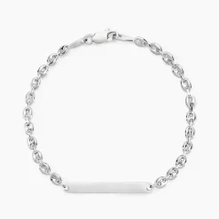 Bracelet Identité Carrus Argent Blanc